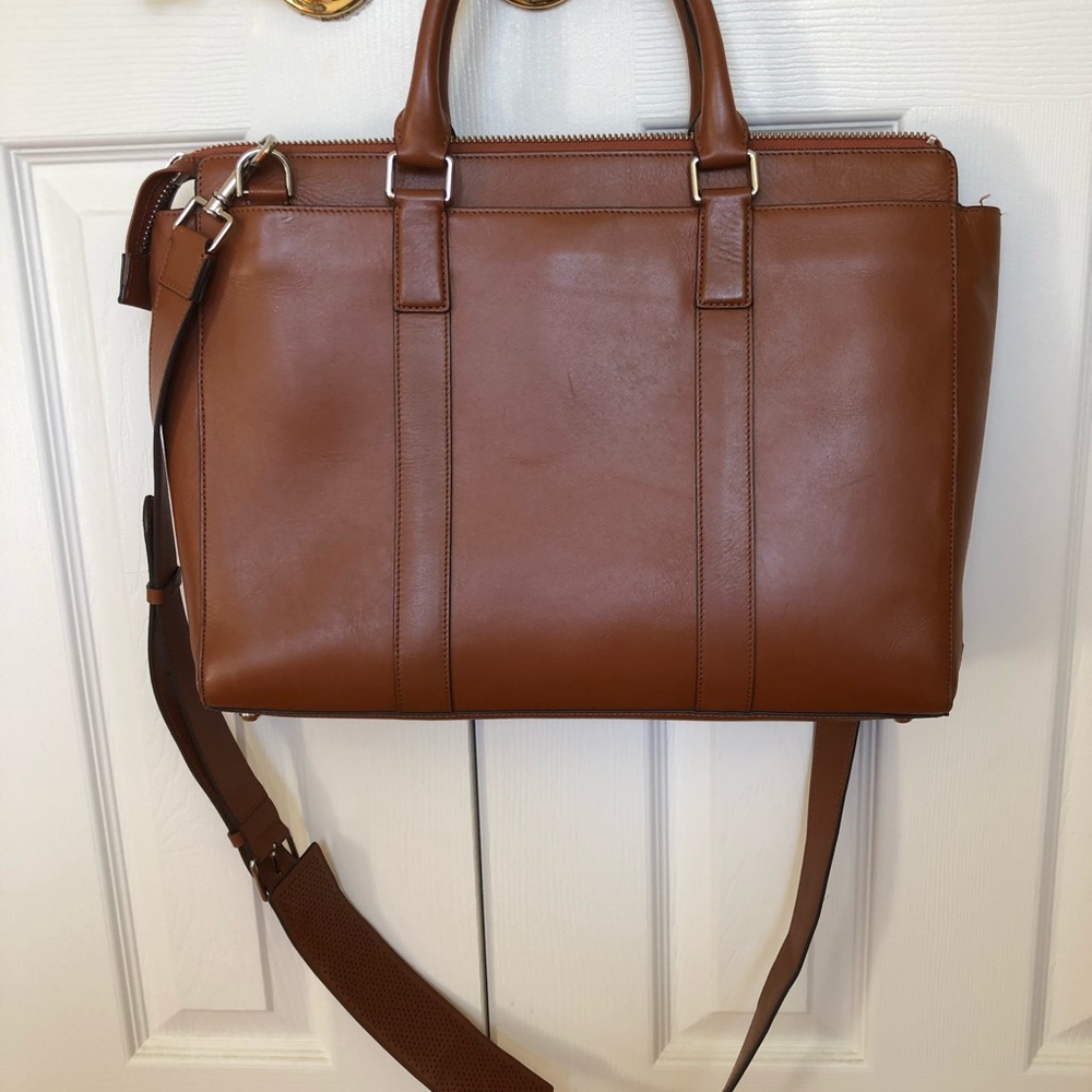 Cole Haan Brown Leather Messenger Bag